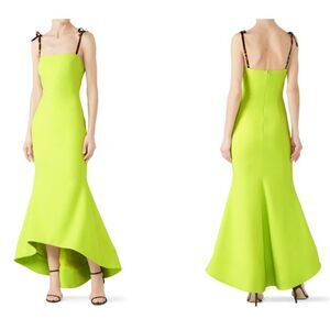 Christian Siriano Lime High Low Dress